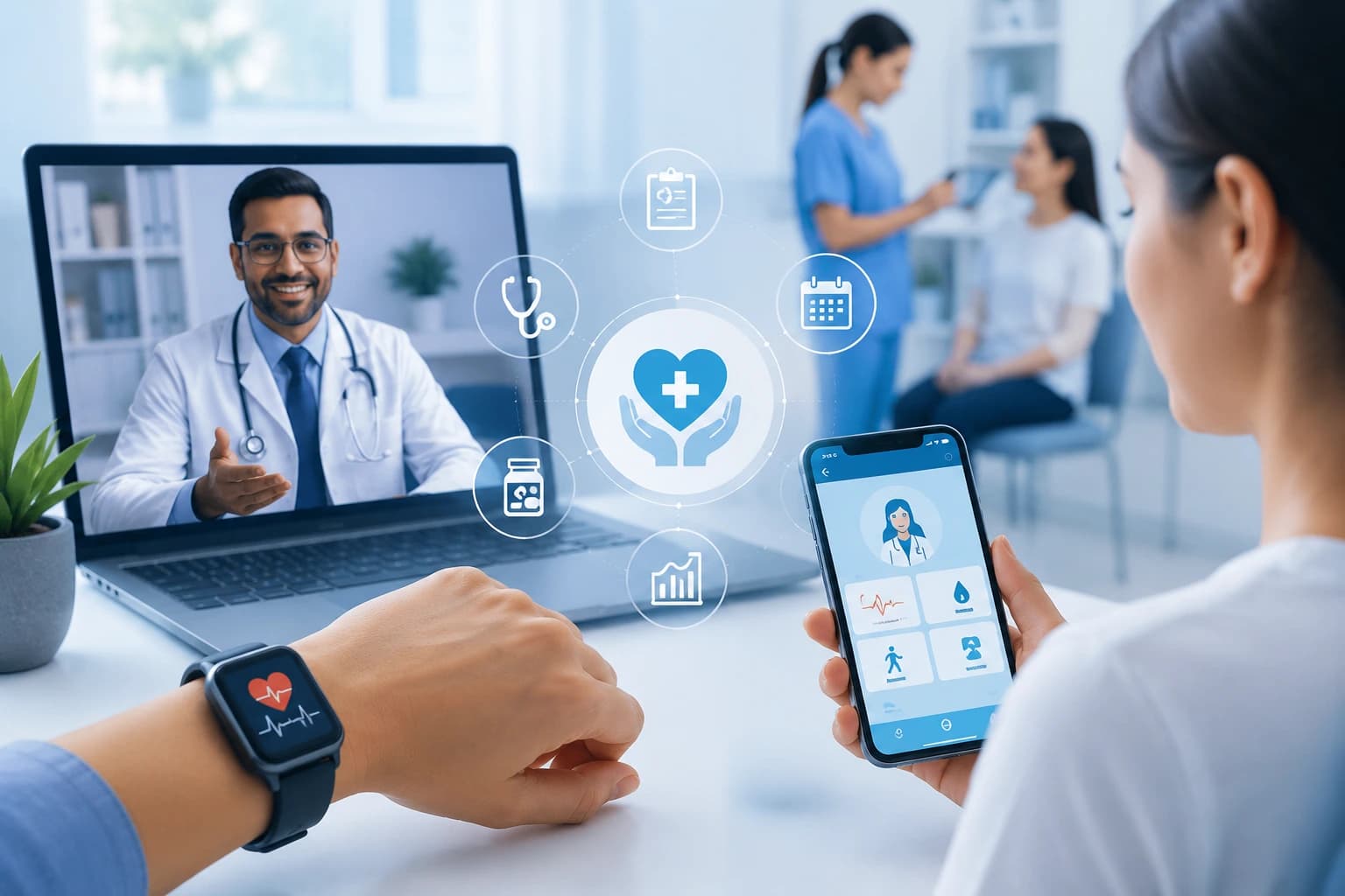 Healthcare ERP illustration