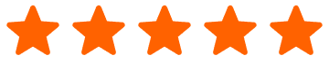 Five star rating graphic