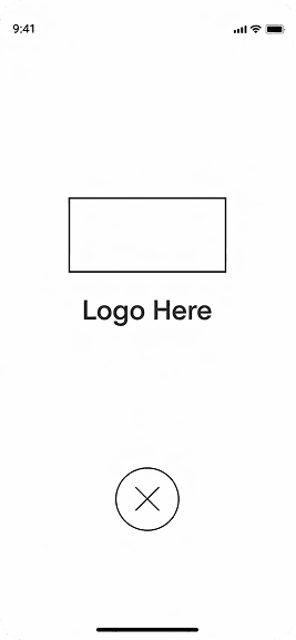 Finexa wireframe — splash screen