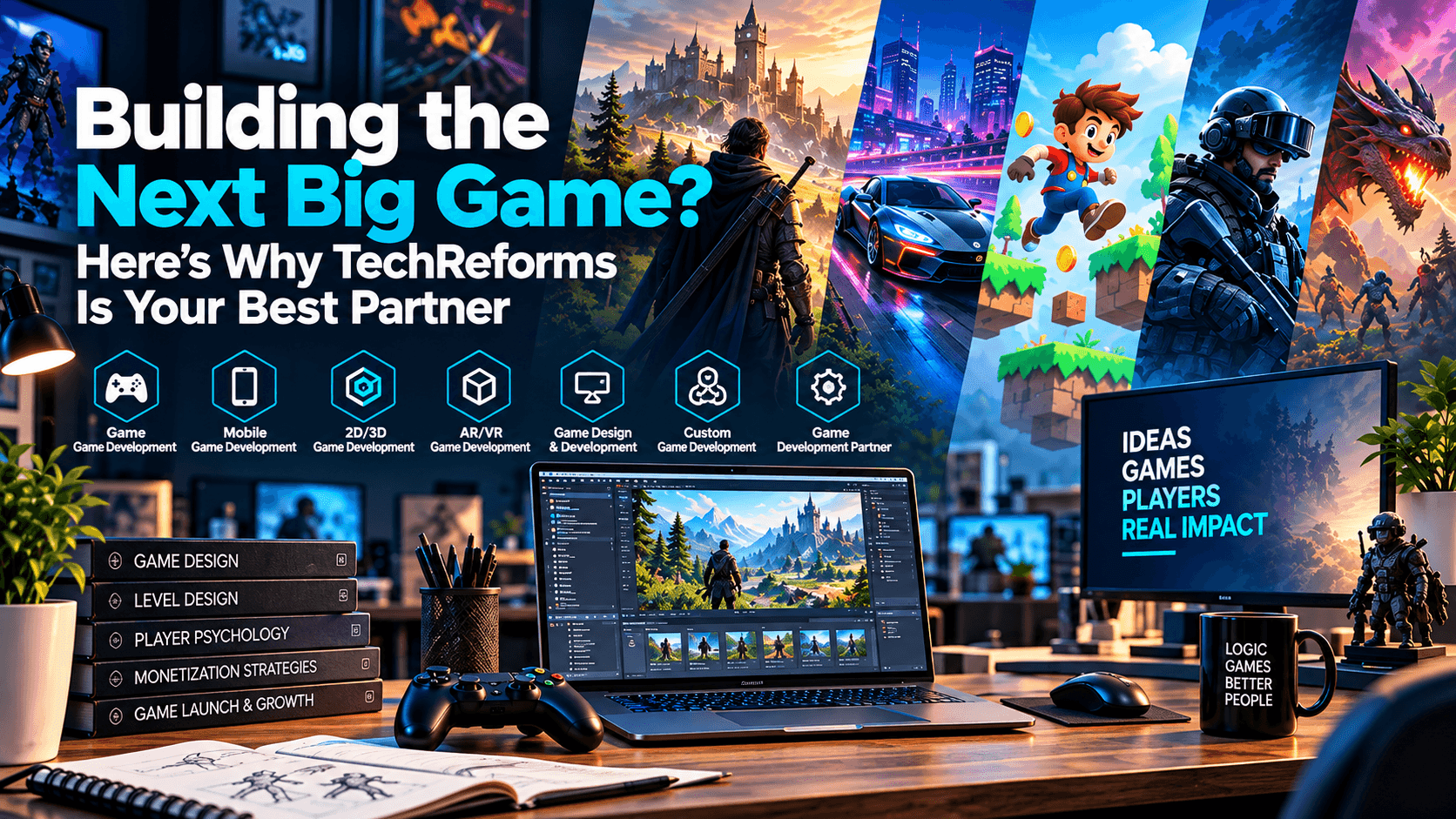 Building the next big game with TechReforms as a professional game development partner.